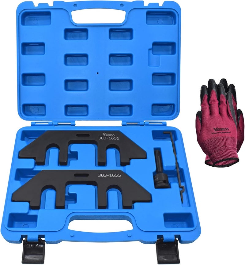 Yuesstloo 303-1655 Camshaft Holding Alignment Timing Tool, Compatible with Ford 3.5L EcoBoost Upgraded GT F-150 Expedition Lincoln Navigator, with Cylinder Head Screw Removal Socket, RT11 - Image 1